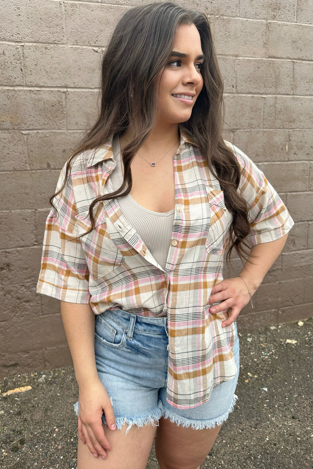 LILLIAN BUTTONDOWN TOP