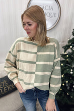 MINT AND CREAM SWEATER
