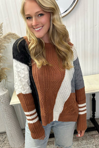 ROXETTE CABLE KNIT SWEATER