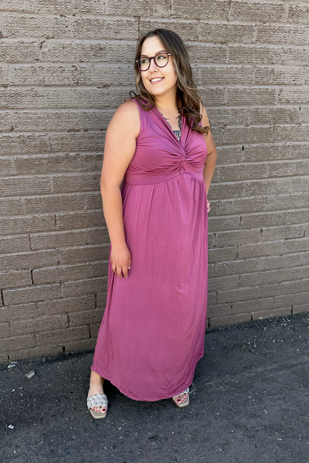 JADE MAXI DRESS GRAPE (CURVE)