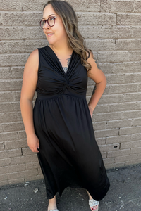 JADE MAXI DRESS BLACK (CURVE)