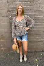 SAVANNAH PEPLUM BLOUSE