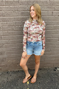 ATLANTA FLORAL MESH TOP