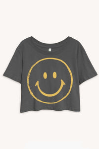 SMILEY CROPPED TEE